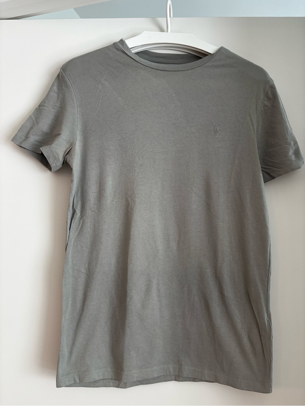 AllSaints Men's Crew Neck T-Shirt in Light Gray